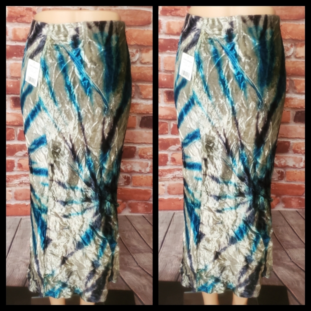 Free People Serious Swagger Velvet Boho Skirt XS/S - Picture 3 of 4